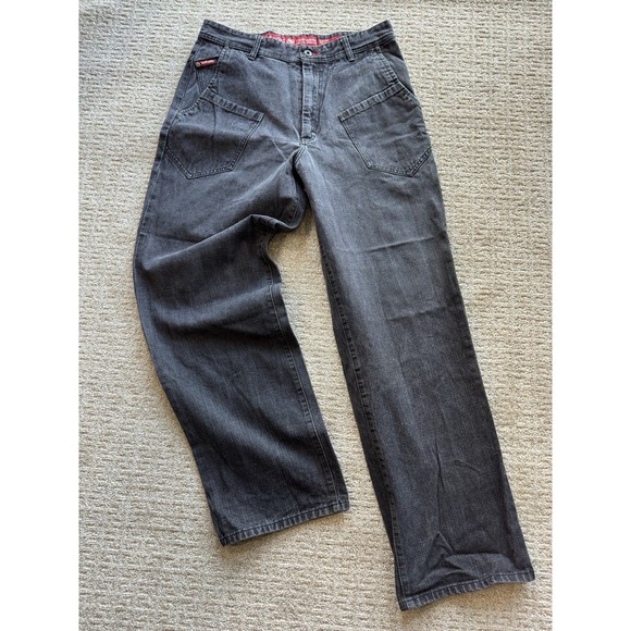 Ecko Unlimited Other - Vintage Ecko Unltd.‎ Jeans Overtime Shop Denim Pant Baggy Y2K Black RARE 32x31.5